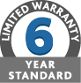 6 Year Standard Limited Warranty
